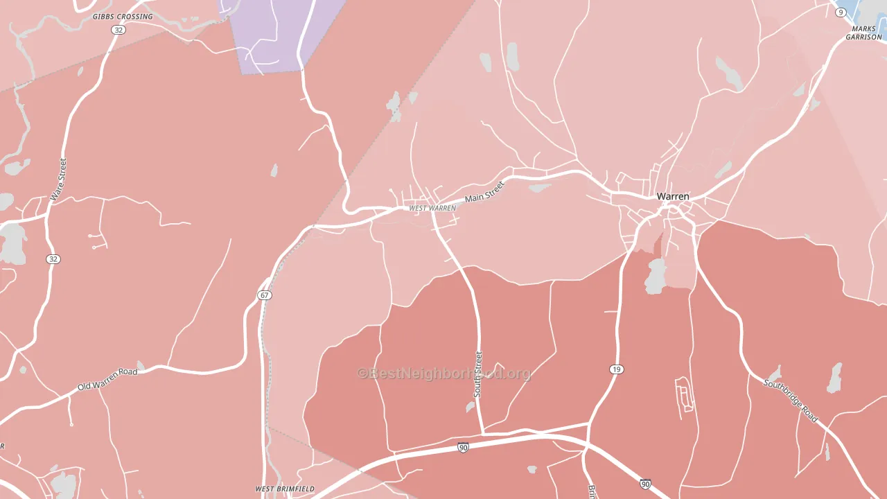 01092, MA block-group political-lean map