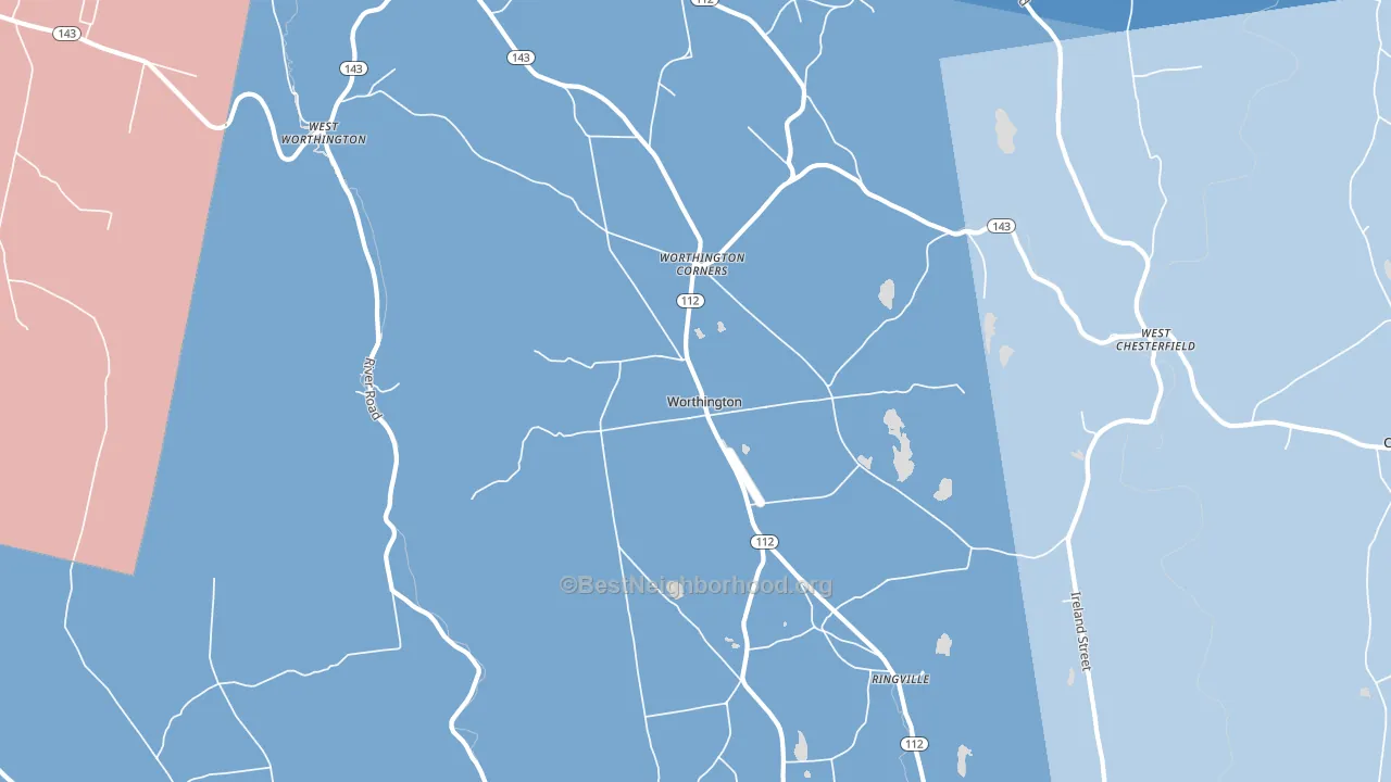 01098, MA block-group political-lean map
