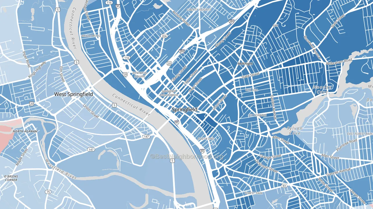 01103, MA block-group political-lean map