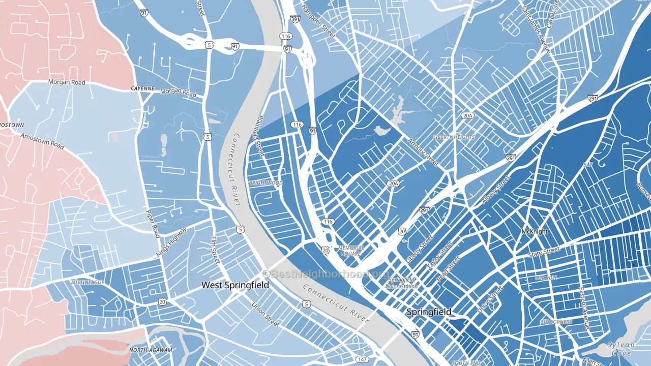 01107, MA block-group political-lean map