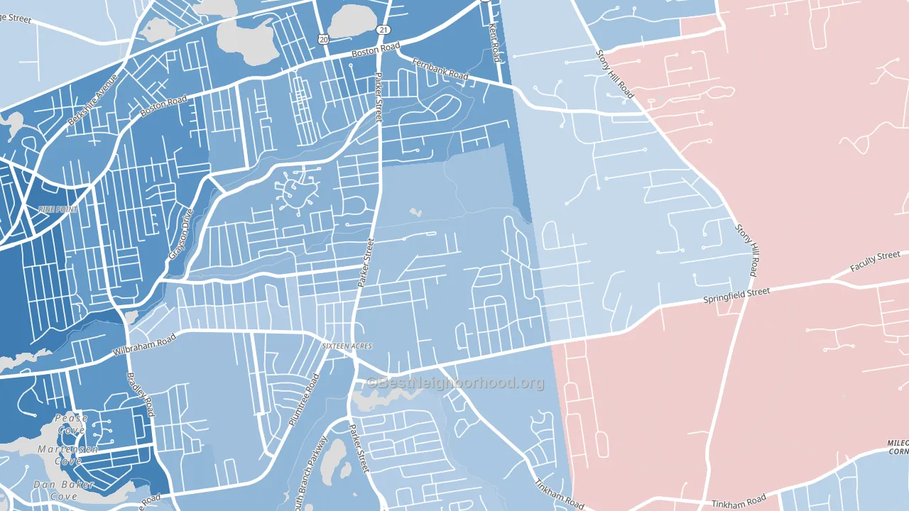 01129, MA block-group political-lean map