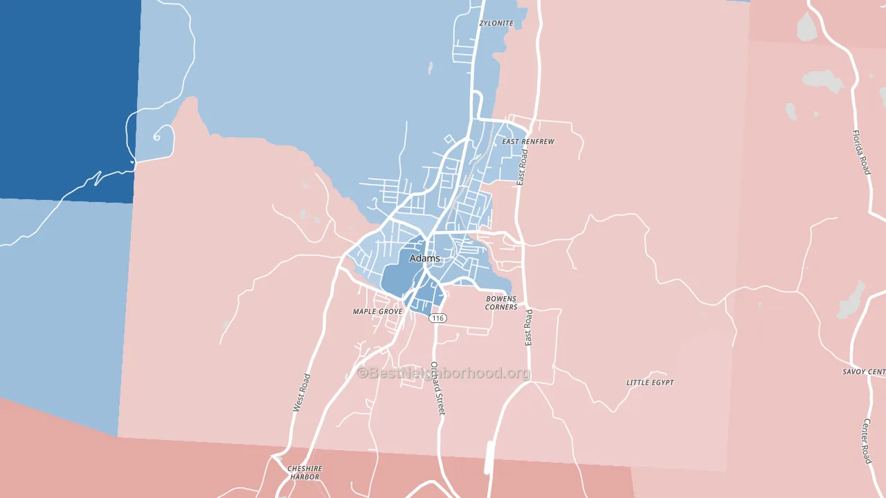01220, MA block-group political-lean map