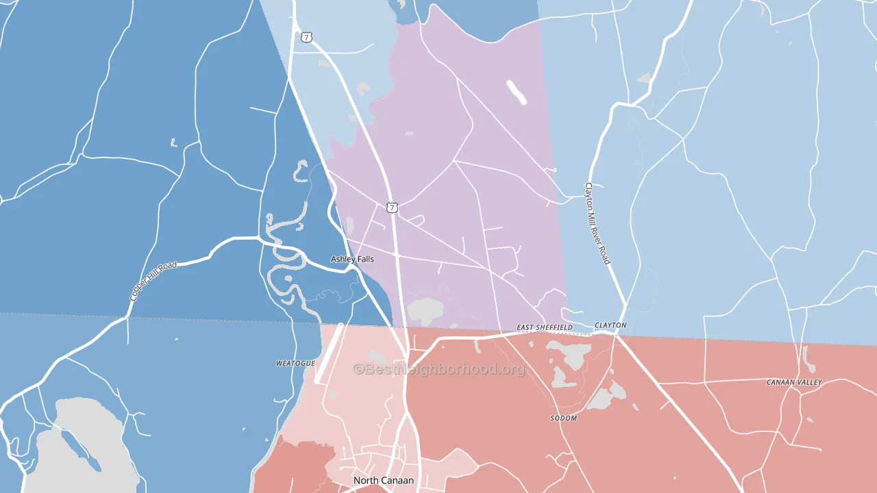 01222, MA block-group political-lean map