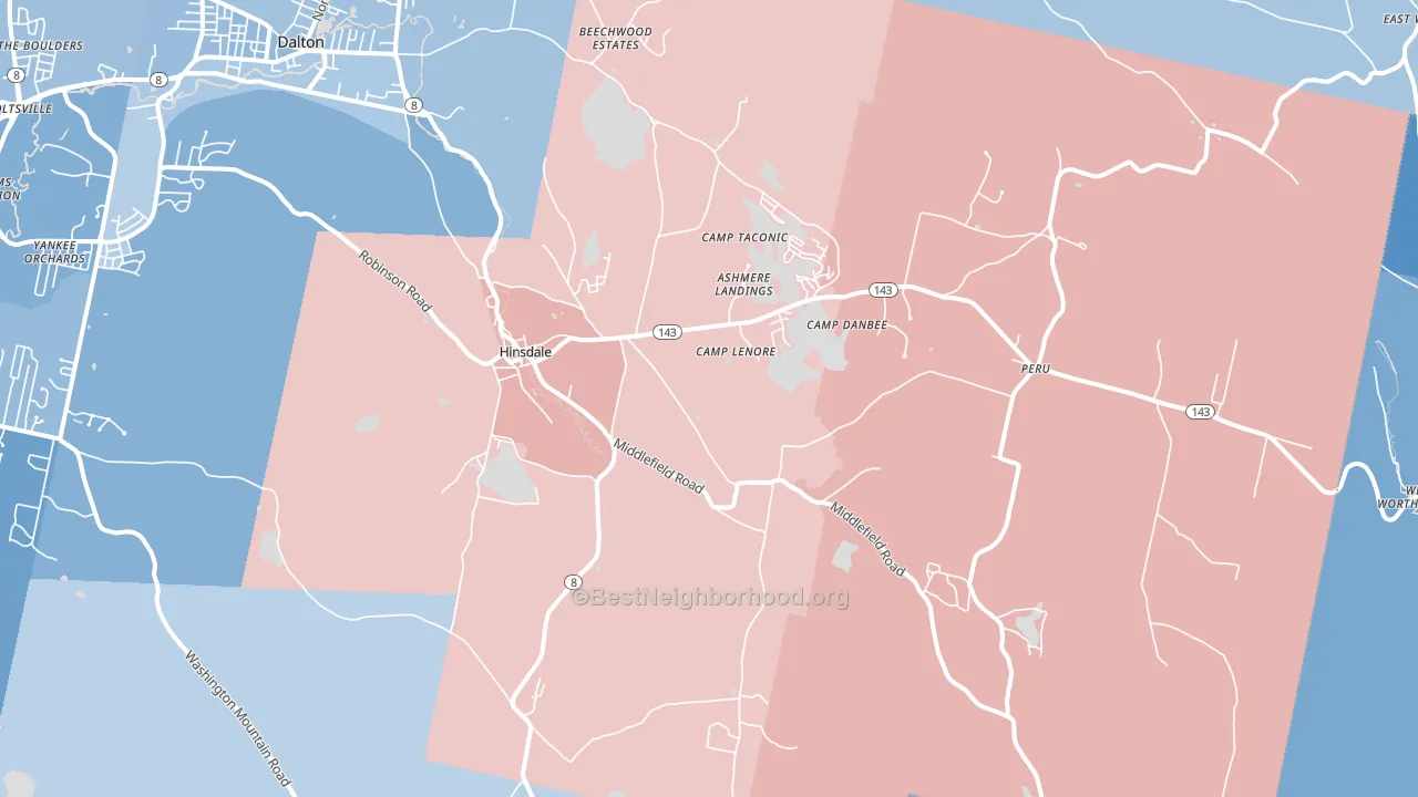 01235, MA block-group political-lean map