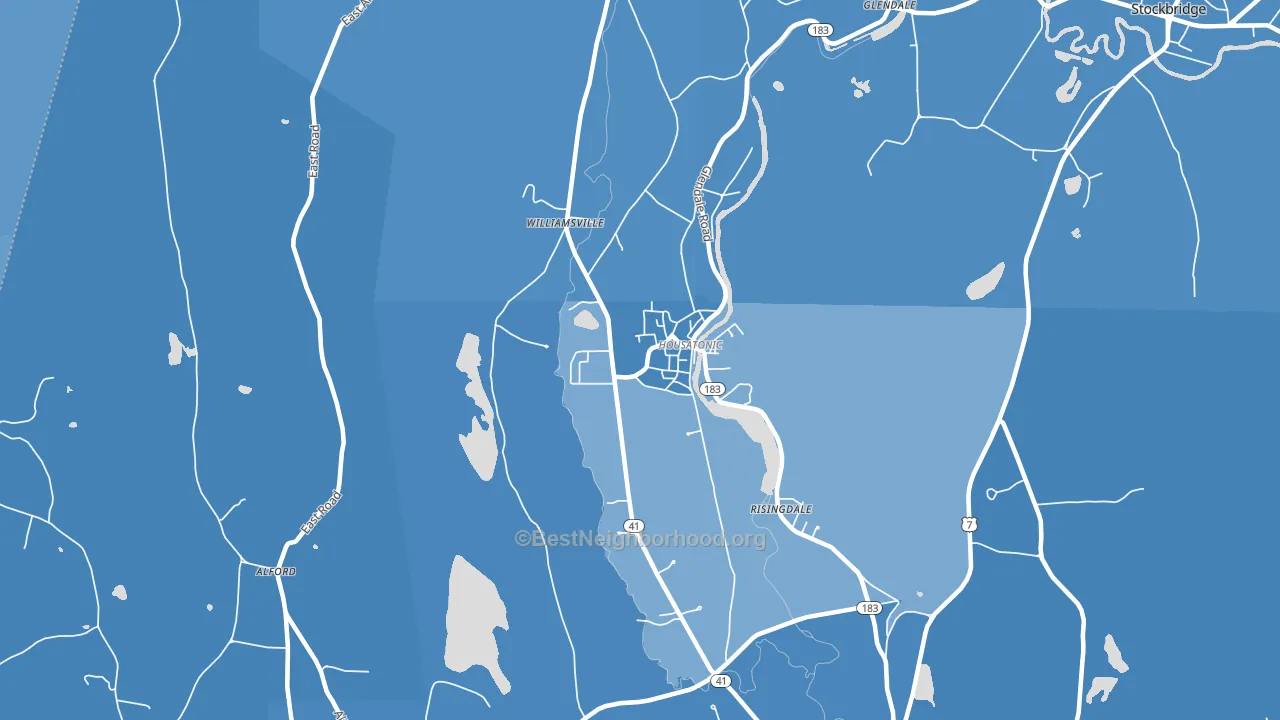 01236, MA block-group political-lean map