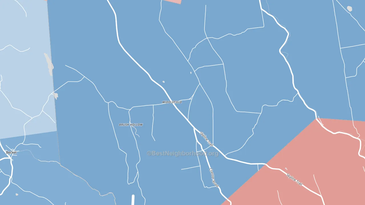 01243, MA block-group political-lean map