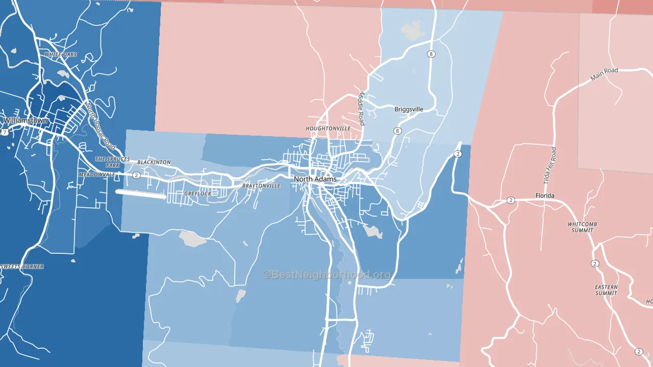 01247, MA block-group political-lean map
