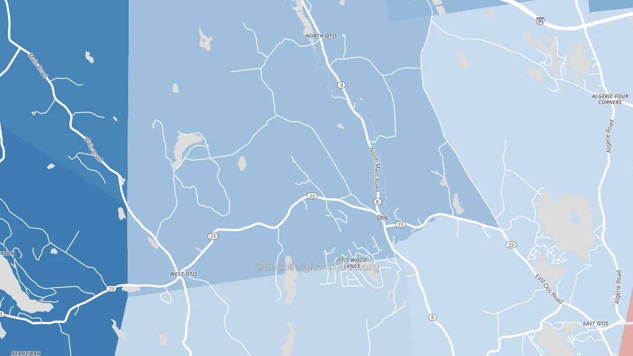 01253, MA block-group political-lean map