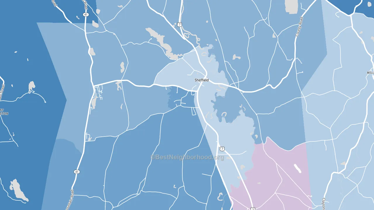 01257, MA block-group political-lean map