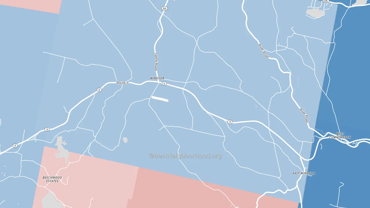 01270, MA block-group political-lean map