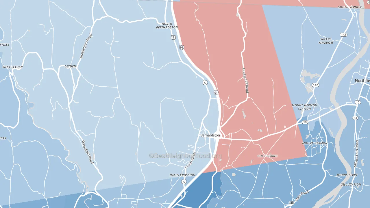 01337, MA block-group political-lean map