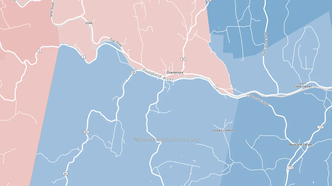 01339, MA block-group political-lean map