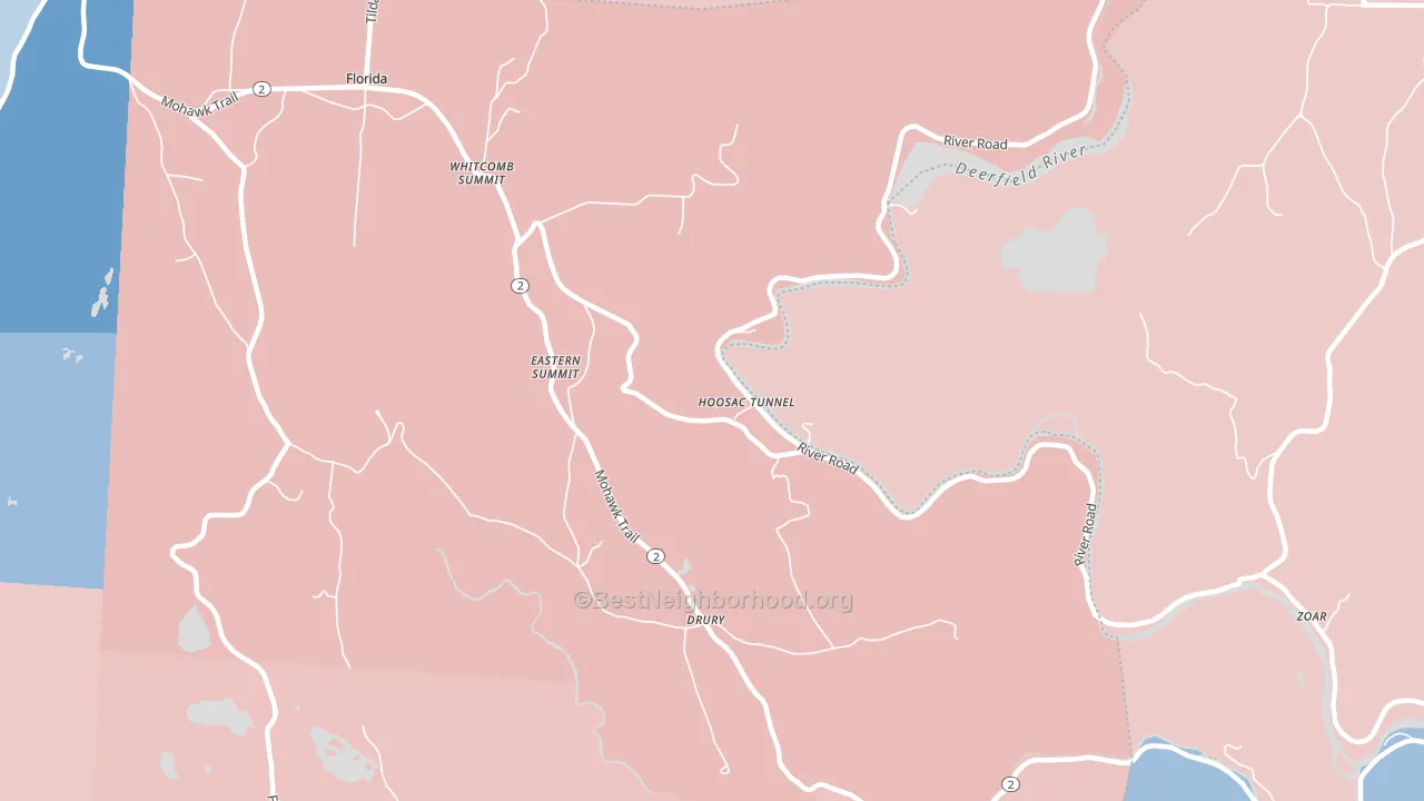 01343, MA block-group political-lean map