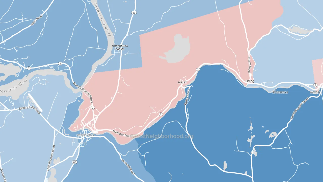 01344, MA block-group political-lean map