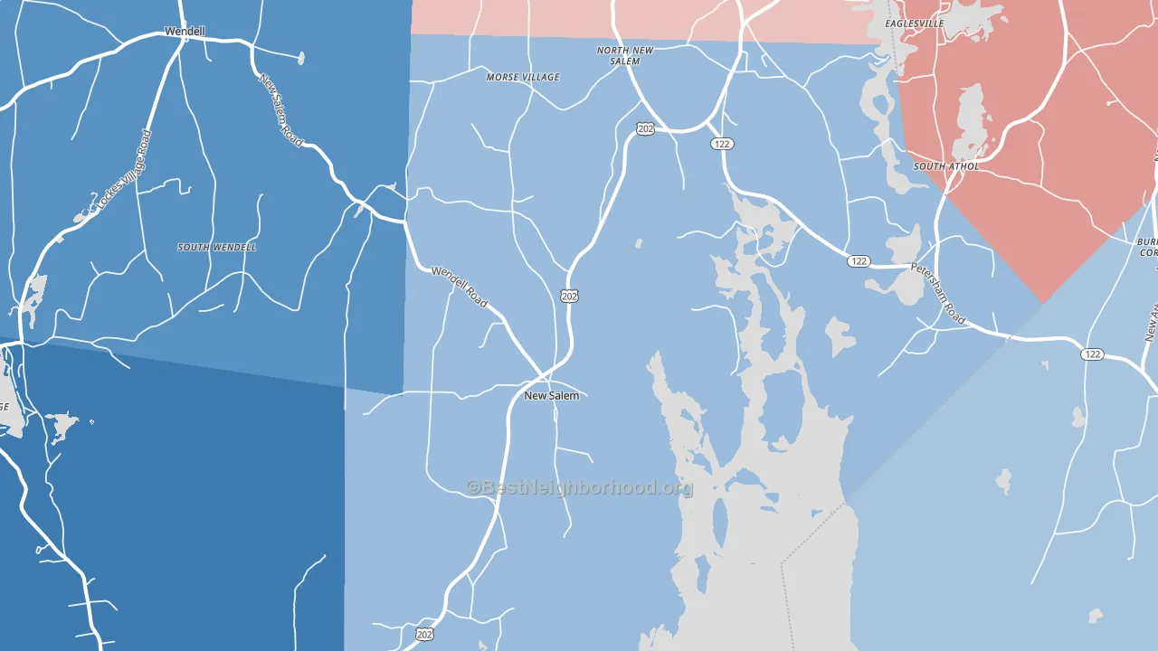 01355, MA block-group political-lean map