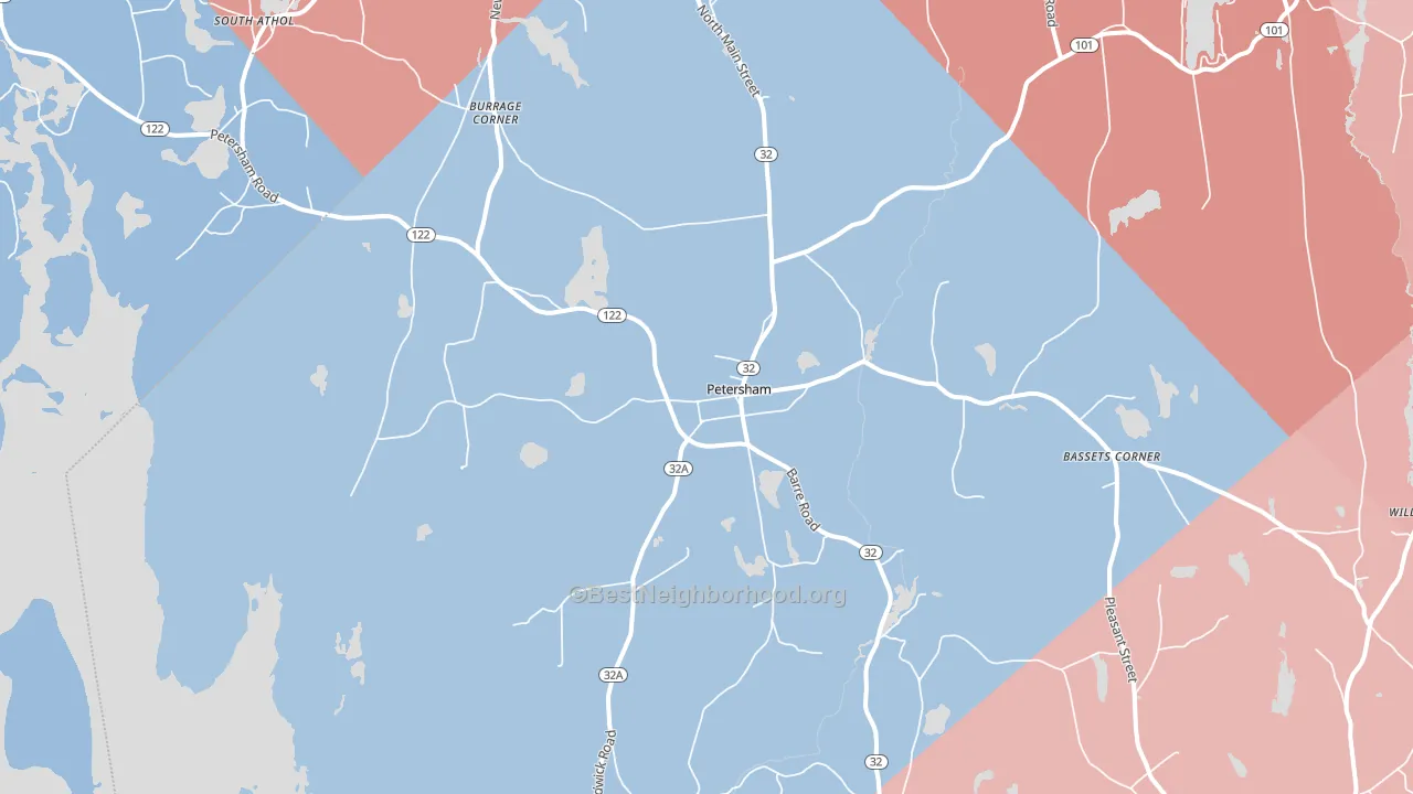01366, MA block-group political-lean map