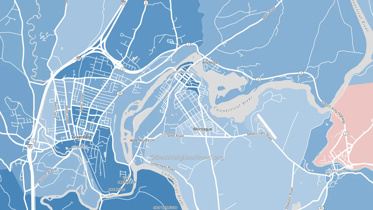 01376, MA block-group political-lean map
