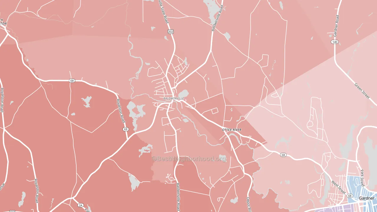 01436, MA block-group political-lean map