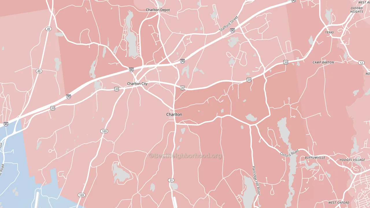 01507, MA block-group political-lean map