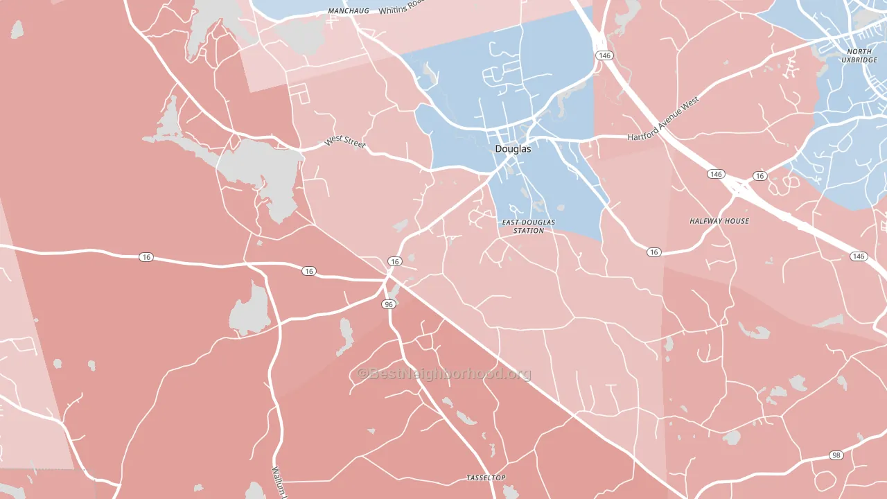 01516, MA block-group political-lean map