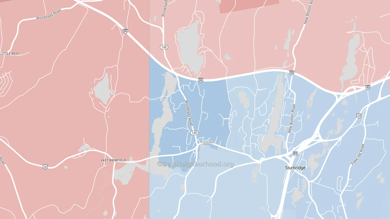 01518, MA block-group political-lean map