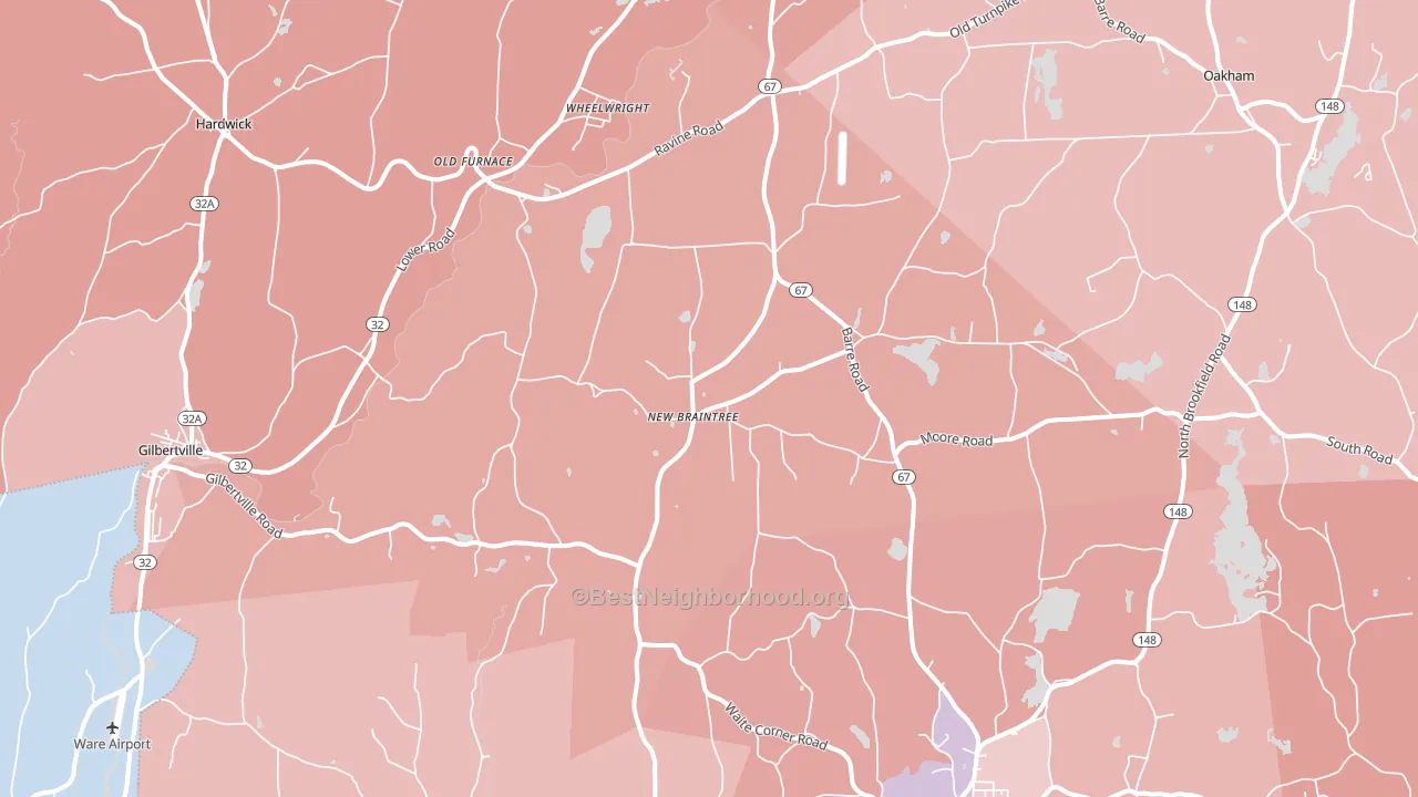 01531, MA block-group political-lean map
