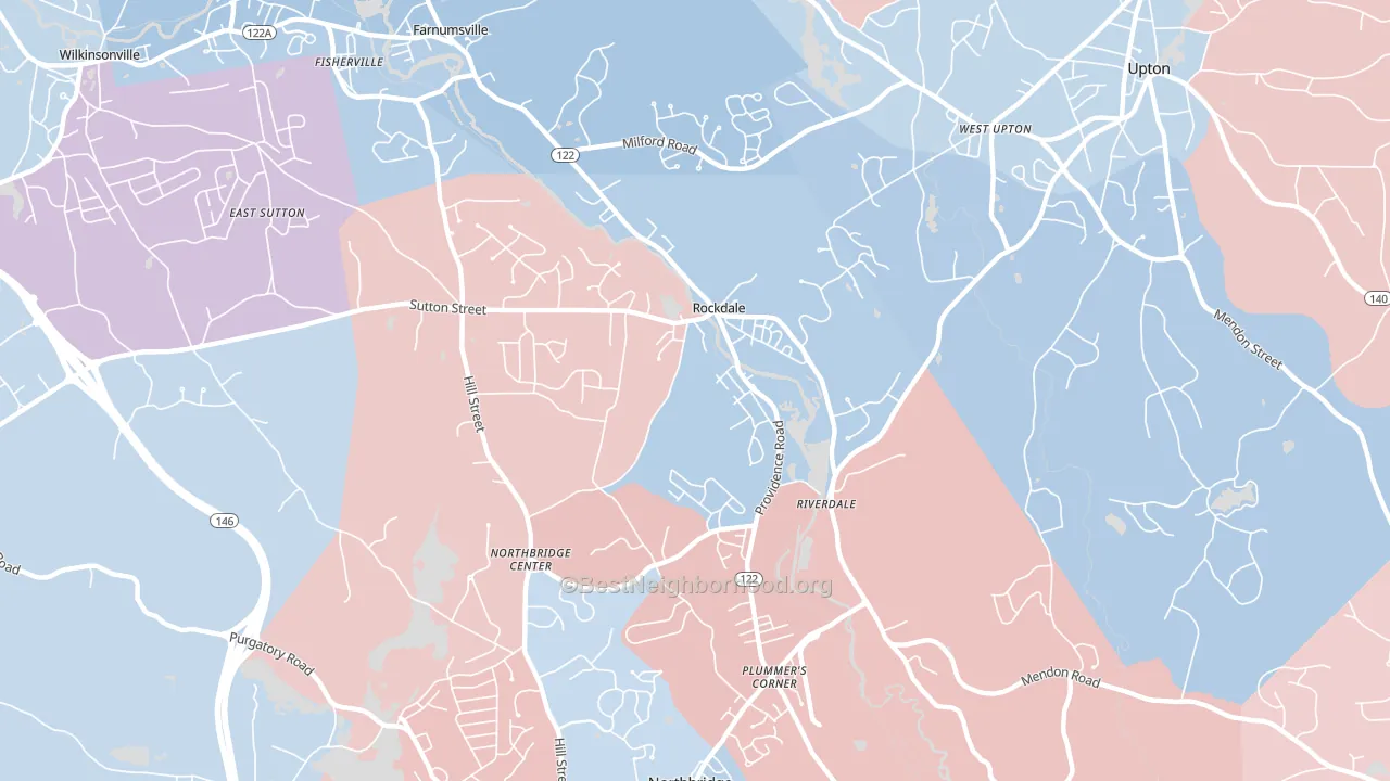 01534, MA block-group political-lean map