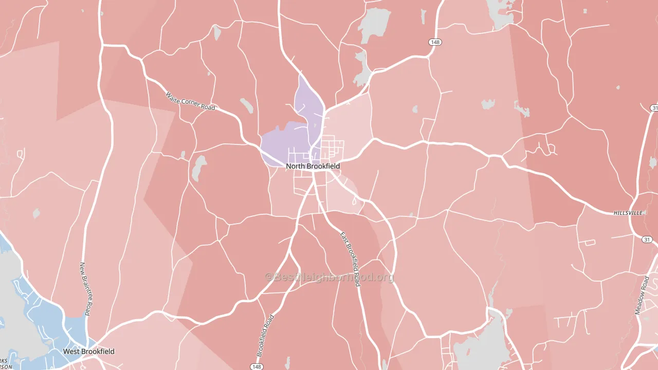 01535, MA block-group political-lean map