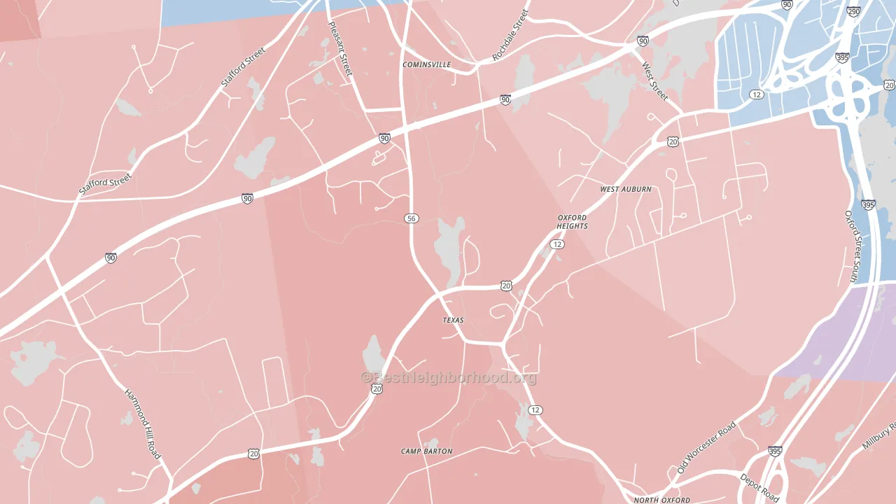 01537, MA block-group political-lean map