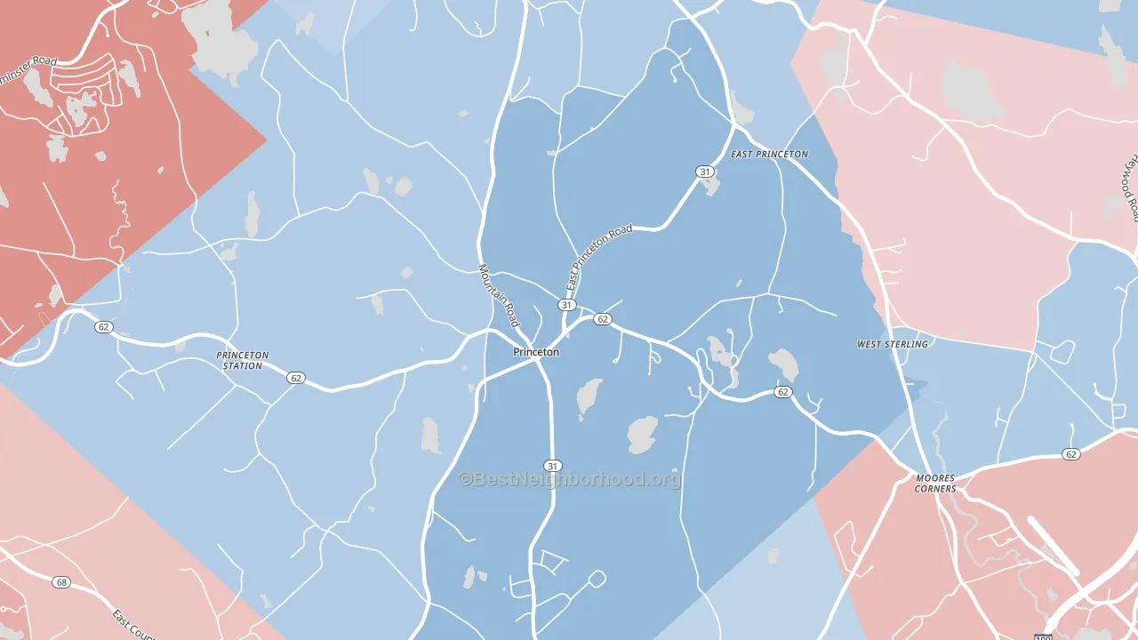 01541, MA block-group political-lean map