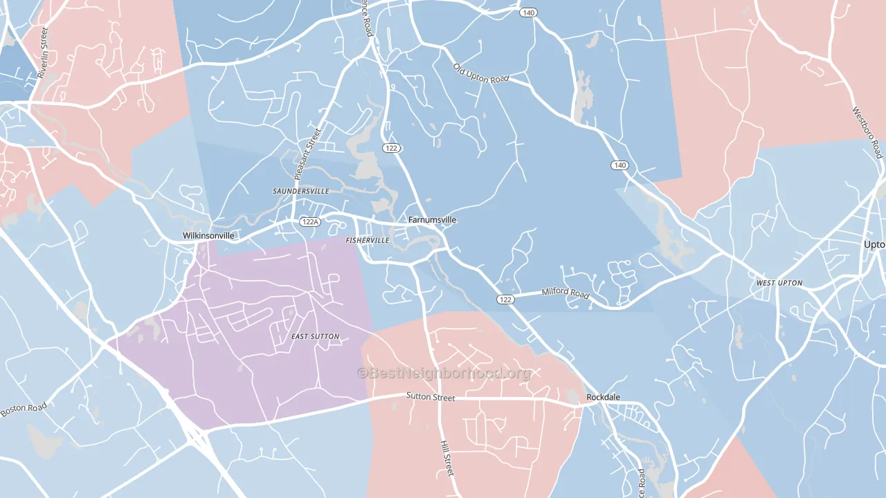 01560, MA block-group political-lean map