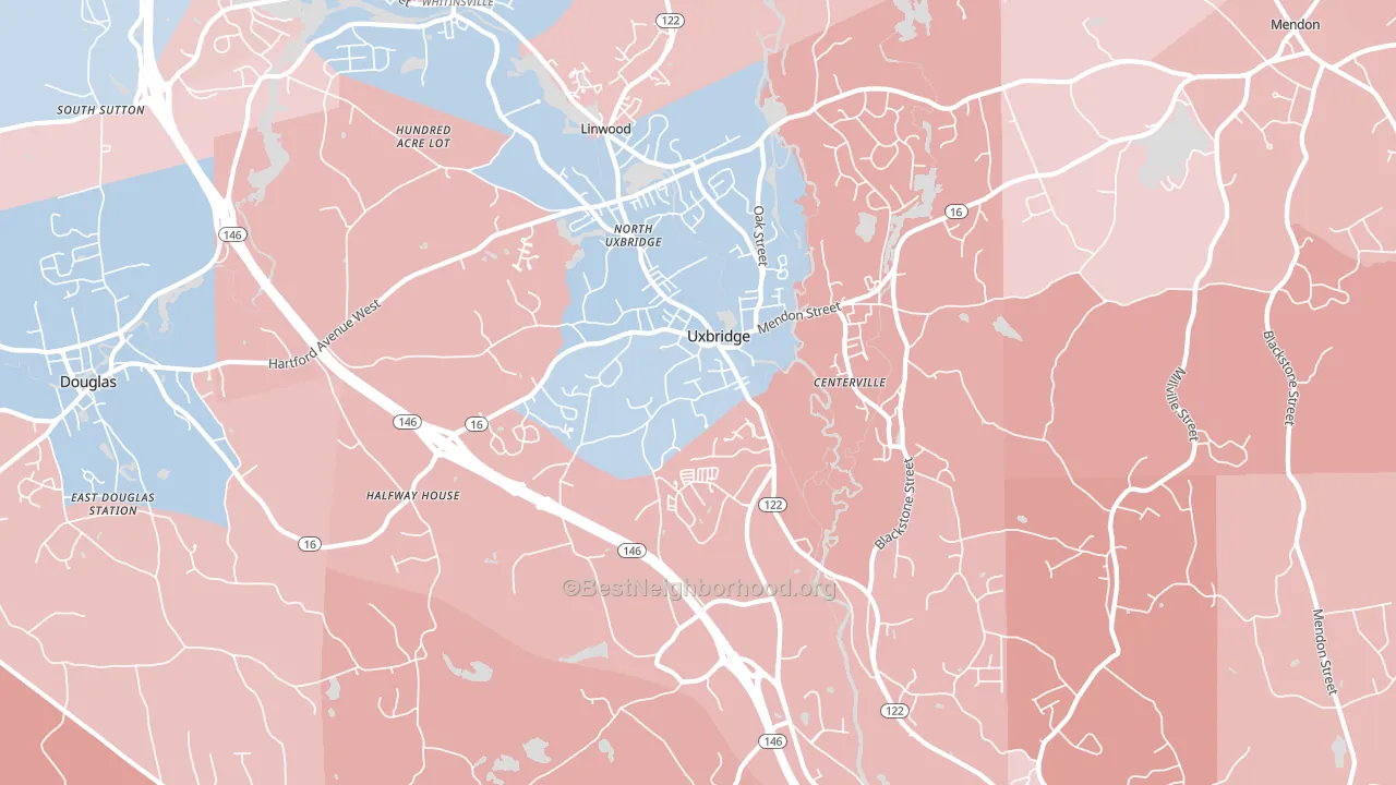 01569, MA block-group political-lean map