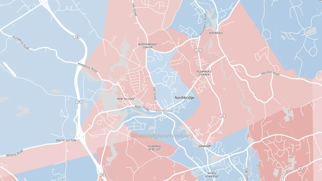 01588, MA block-group political-lean map