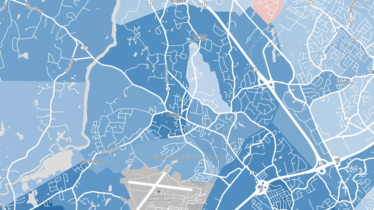 01730, MA block-group political-lean map