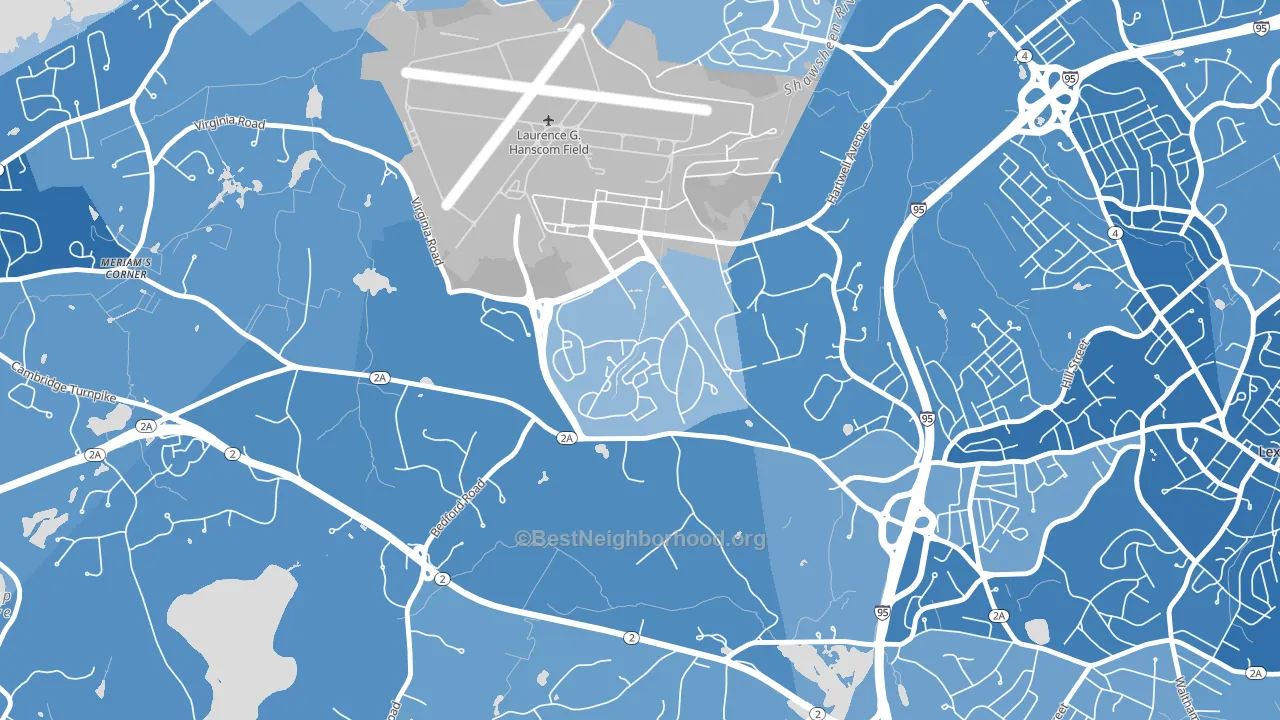 01731, MA block-group political-lean map