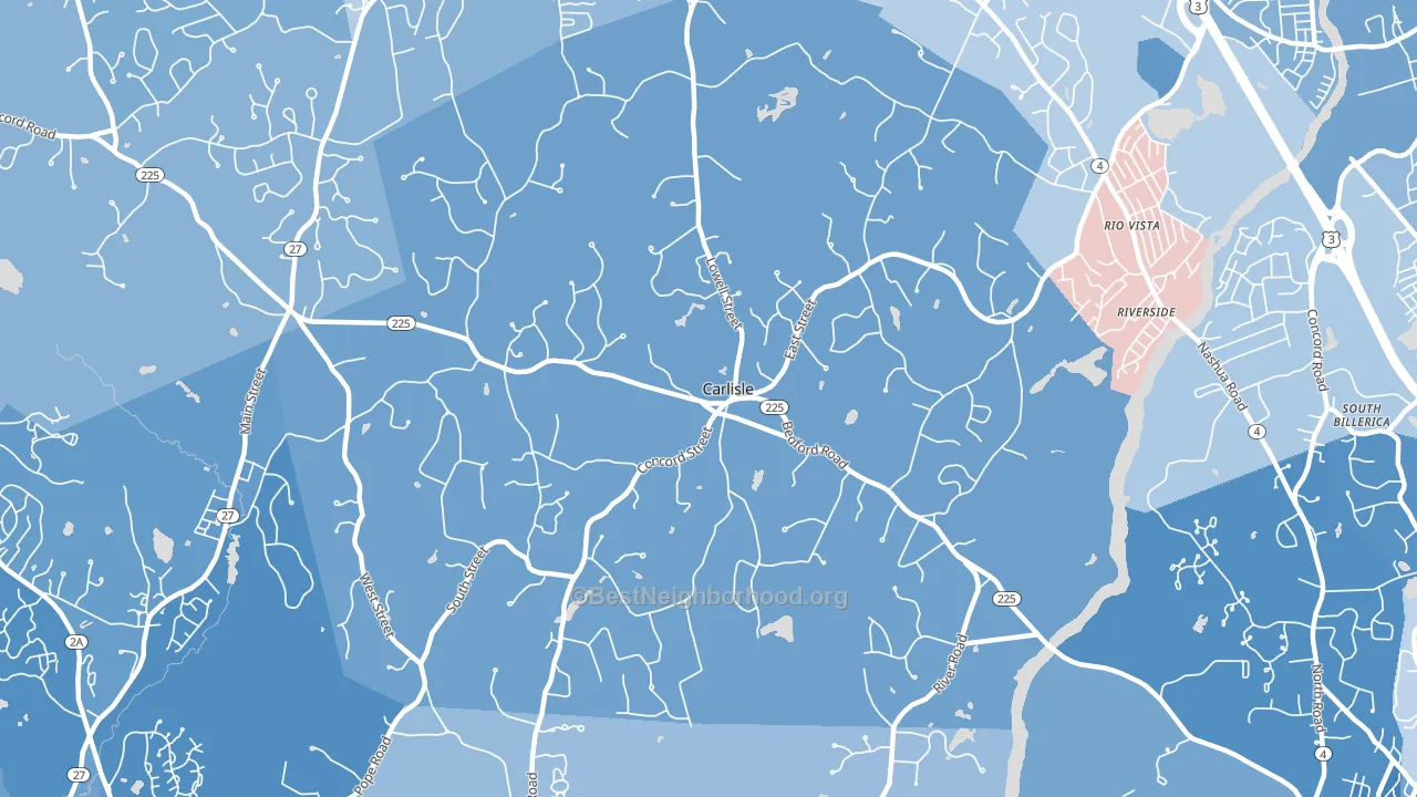 01741, MA block-group political-lean map