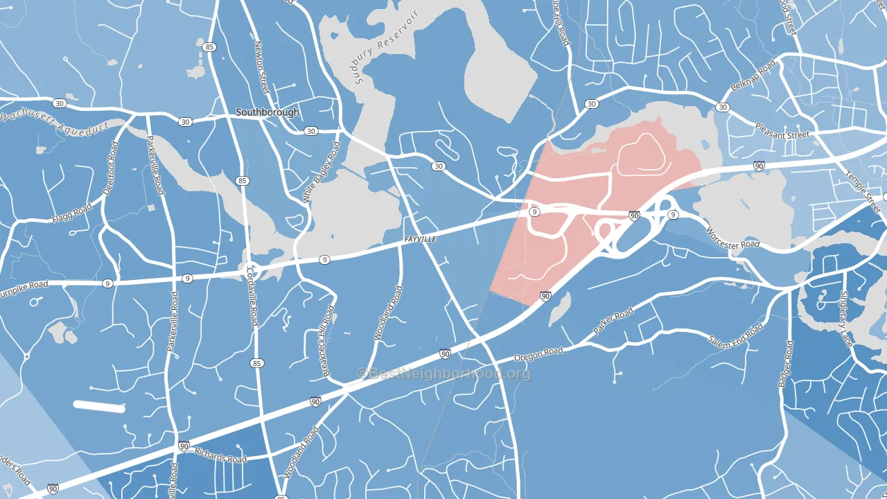01745, MA block-group political-lean map