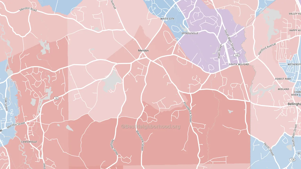 01756, MA block-group political-lean map