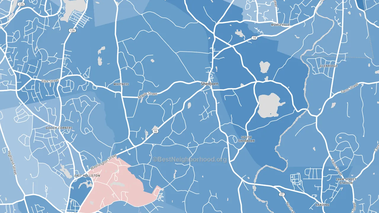 01770, MA block-group political-lean map