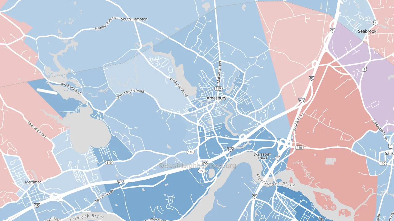 01913, MA block-group political-lean map