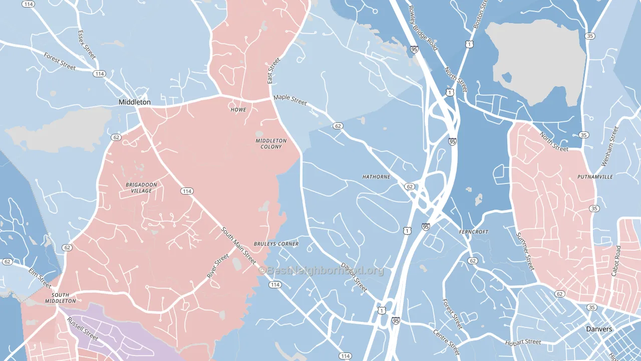 01937, MA block-group political-lean map
