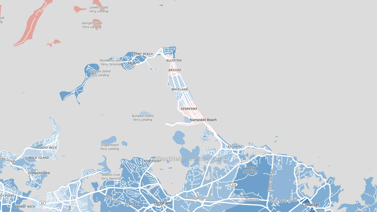 02045, MA block-group political-lean map