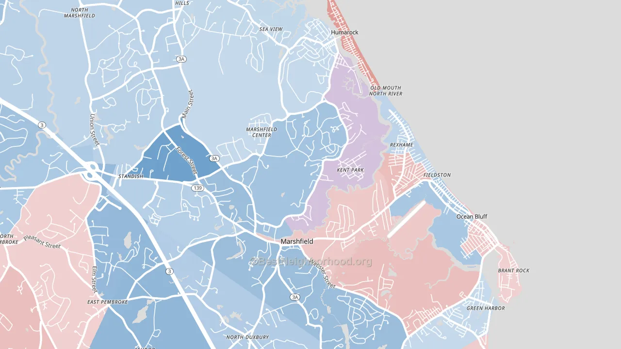 02050, MA block-group political-lean map