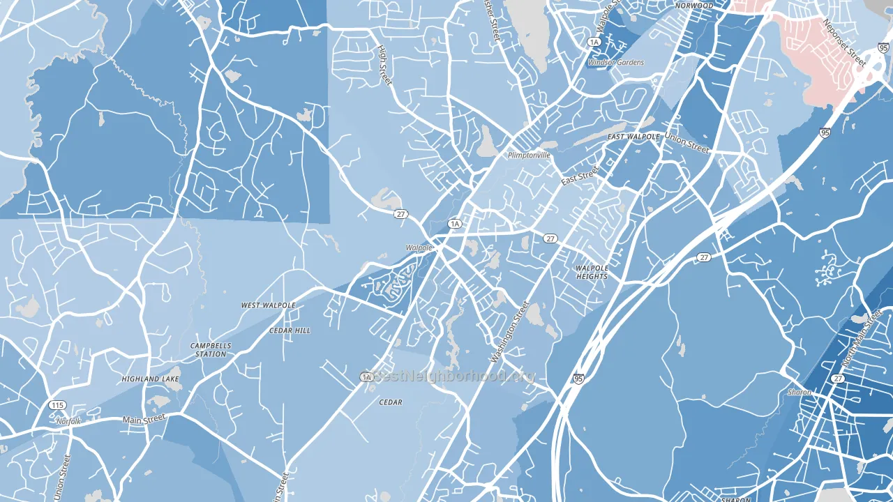 02081, MA block-group political-lean map
