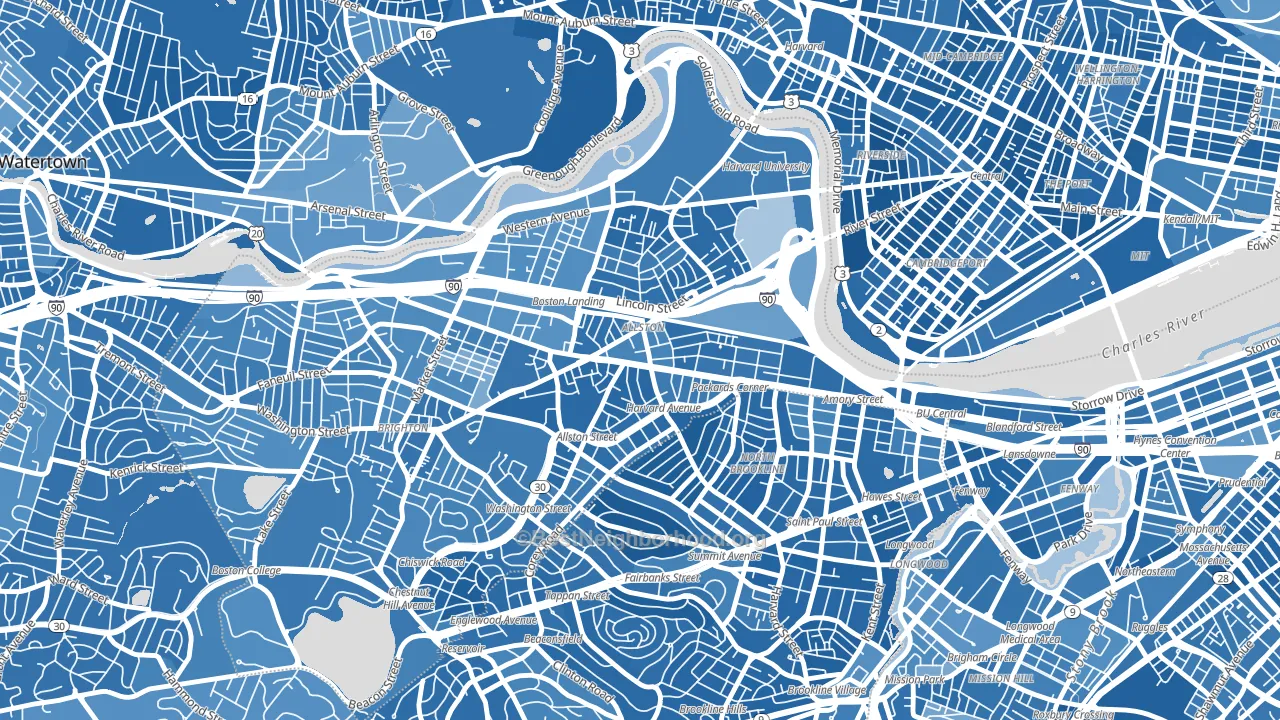 02134, MA block-group political-lean map