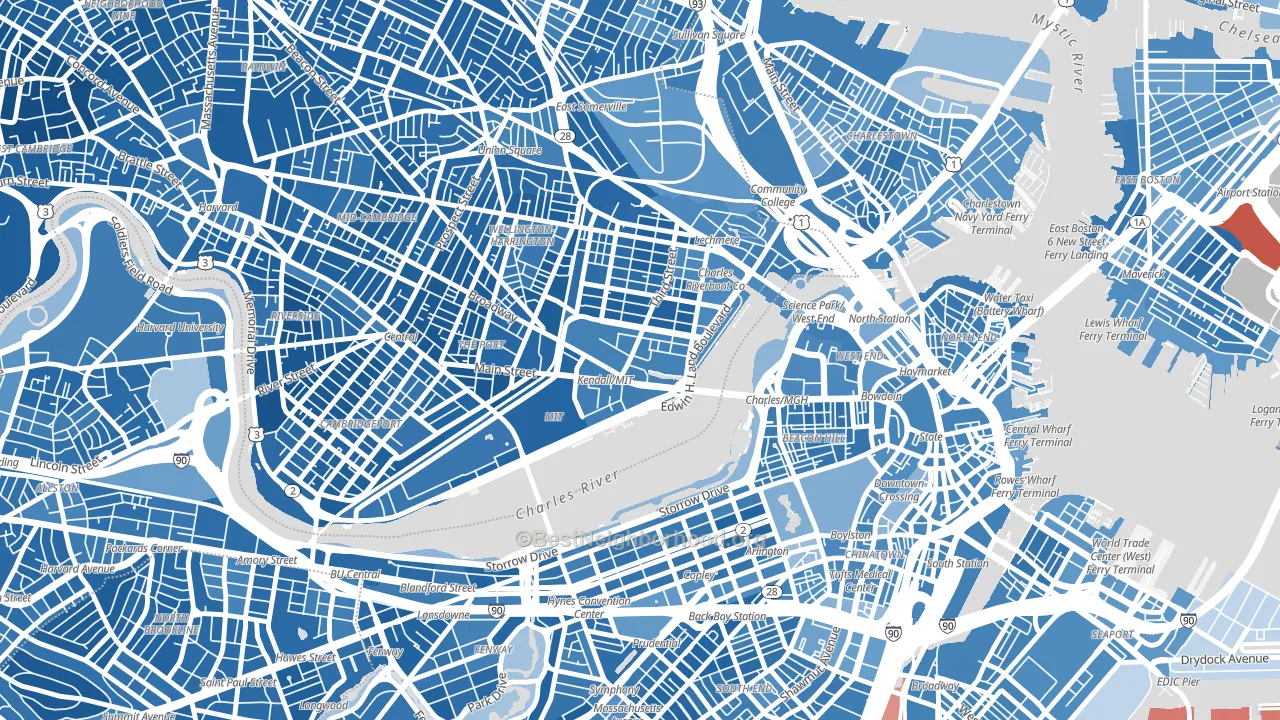 02142, MA block-group political-lean map