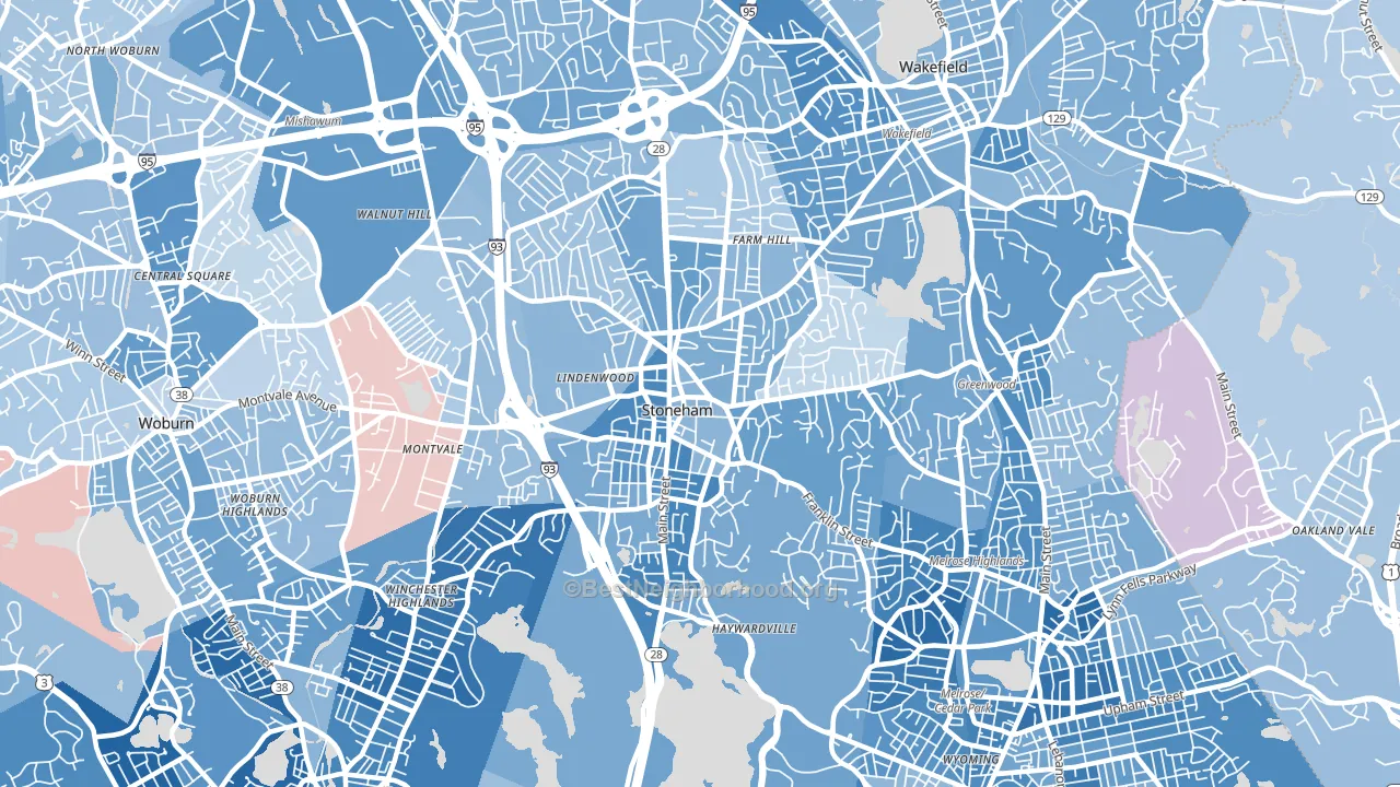 02180, MA block-group political-lean map