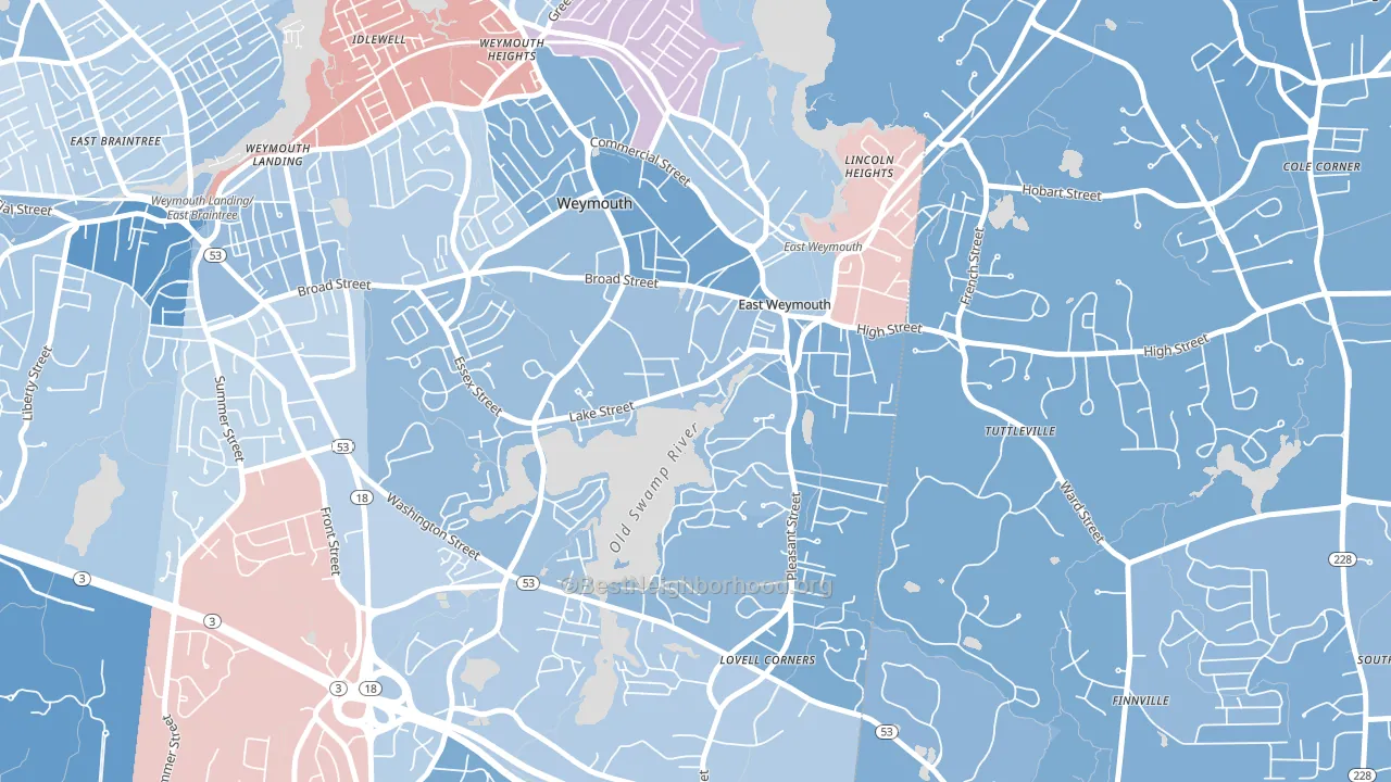 02189, MA block-group political-lean map