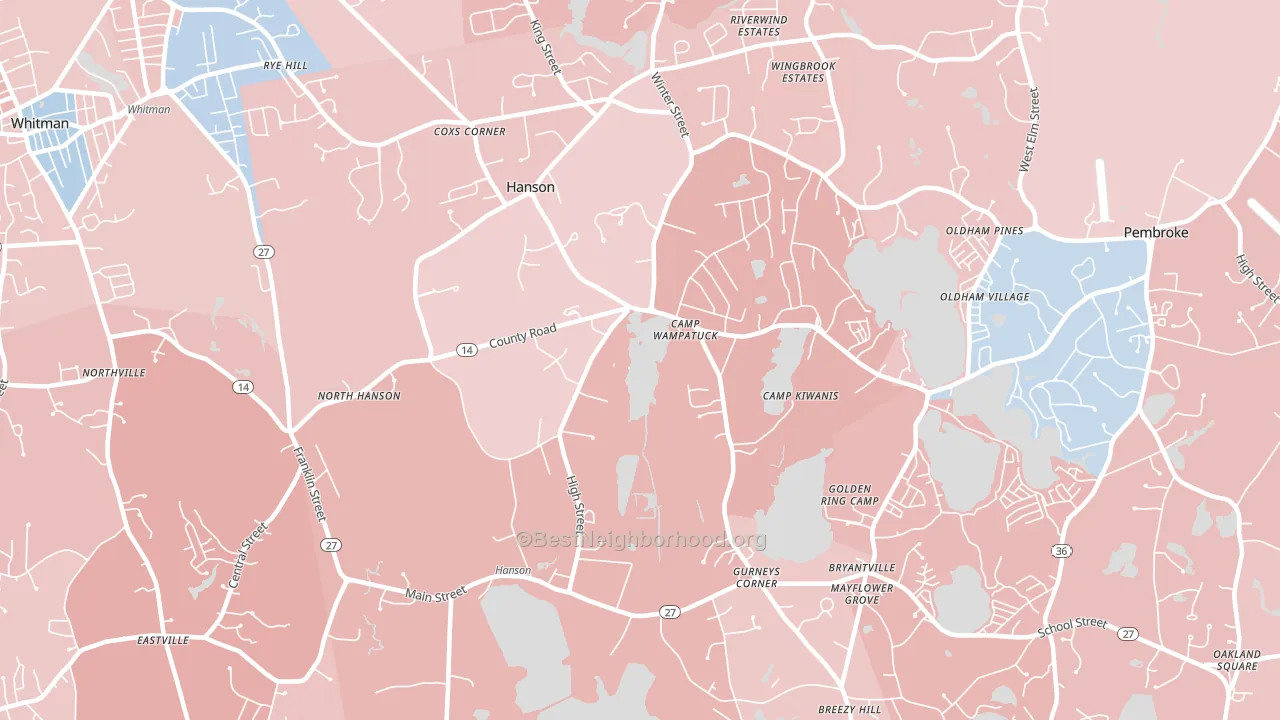 02341, MA block-group political-lean map
