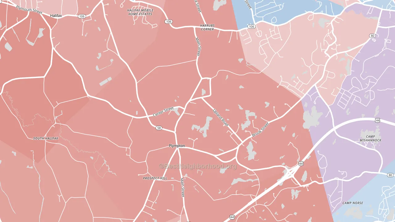 02367, MA block-group political-lean map
